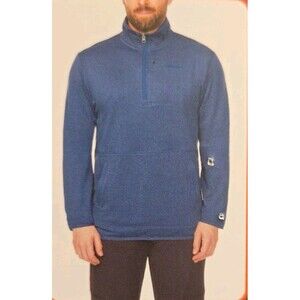 Merrell Grid Men's S 1/4 Zip Pullover Long Sleeve Sweatshirt, Blue, Medium